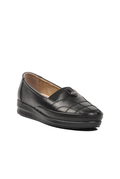 Aspor Siyah Kadın Düz Rahat Günlük Ayakkabı - 3