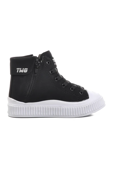 Walkway Siyah Beyaz İçi Polarlı Unisex Çocuk Bot