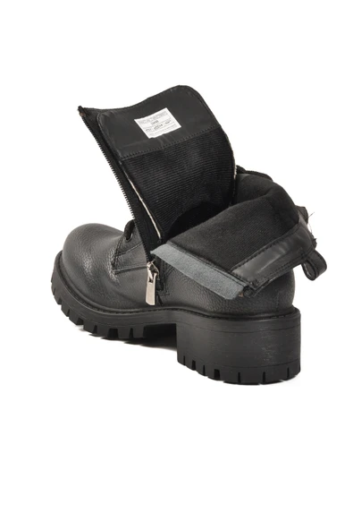 Aspor Siyah Floter İçi Polarlı Kadın Topuklu Bot - Resim 4