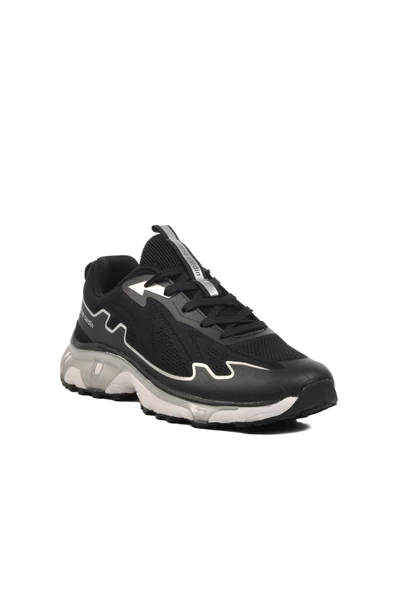 Pierre Cardin Siyah-Beyaz Tekstil Erkek Spor Ayakkabı - Resim 3