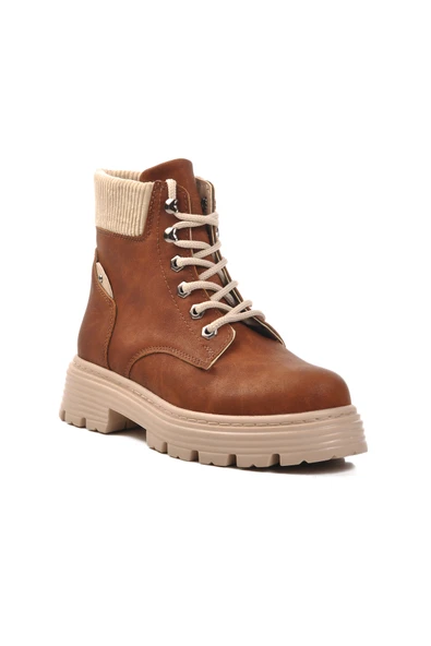 Aspor Kahve Bej Bağcıklı Kadın Bot - Resim 3