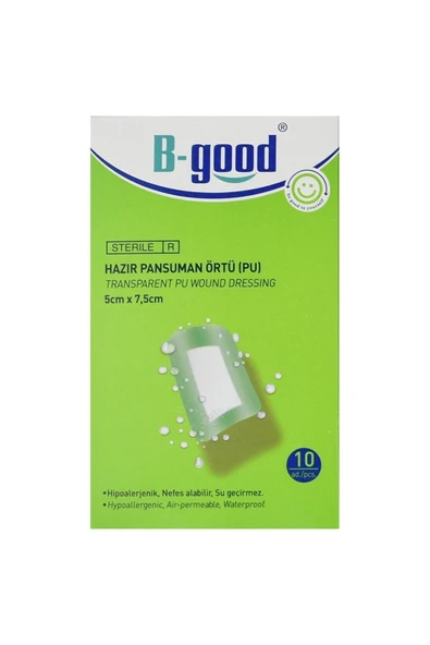 B-GOOD HAZIR PANSUMAN ÖRTÜ SU GEÇİRMEZ 5X7,5 CM 10'LU