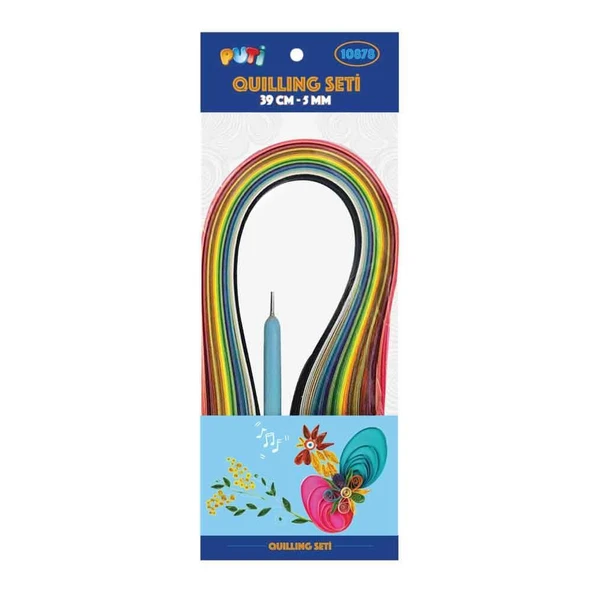 PUTI QUILLING SETI  39 CM  5 MM  12 RENK 120 LI