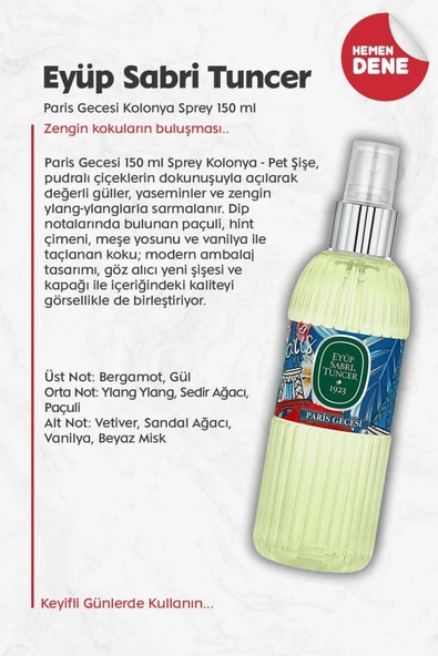 Paris Gecesi Kolonyası 150 ML 7 AL 6 ÖDE ve ROSIE Hediye - Resim 2