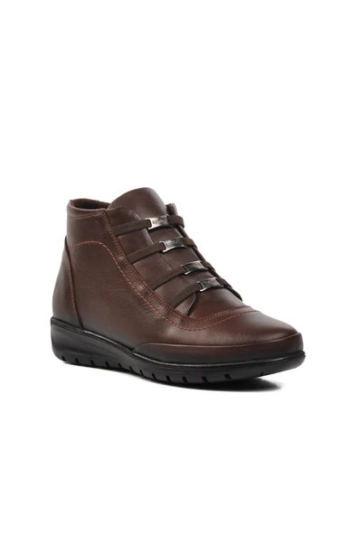 Voyager Kahve Hakiki Deri Kadın Bot - Resim 3