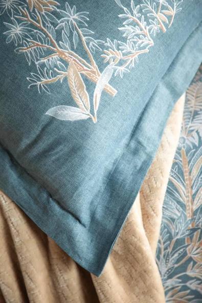 Apricitas HOME Cıft Kısılık Yatak Ortusu Nevresım Set Tammy Beıge - Yatak Ortusu - 6