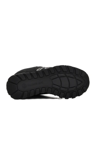 Hammer Jack Siyah Suni Deri Unisex Sneaker - Resim 5