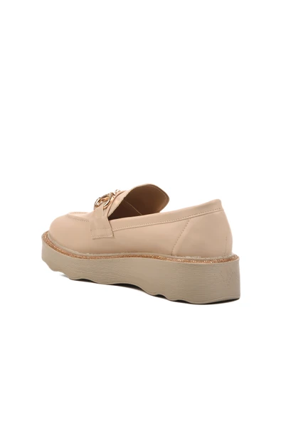 Aspor Bej Kadın Loafer Ayakkabı - 4