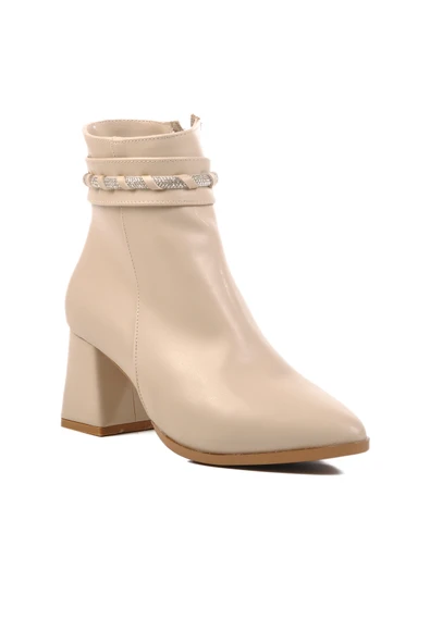 Aspor Bej Cilt İçi Polarlı Kadın Topuklu Bot - Resim 3