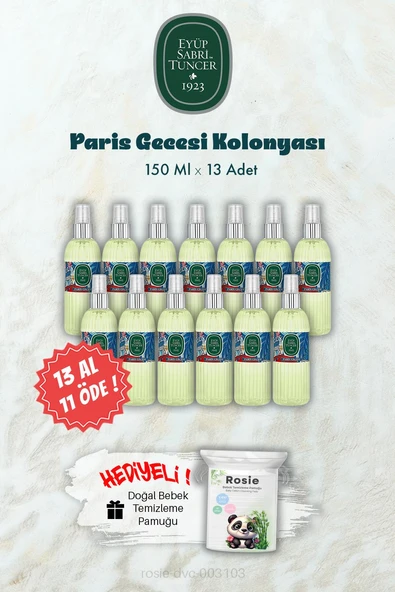 150 ML 13 AL 11 ÖDE Paris Gecesi Kolonyası ve ROSIE Hediye ürün görseli
