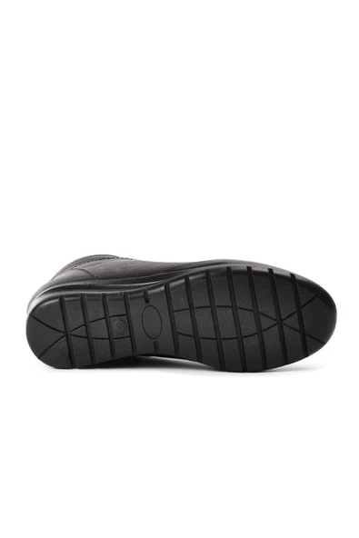 Voyager Siyah Hakiki Deri Kadın Bot - Resim 5