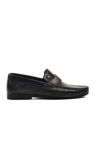 Pierre Cardin Siyah Hakiki Deri Erkek Loafer Ayakkabı