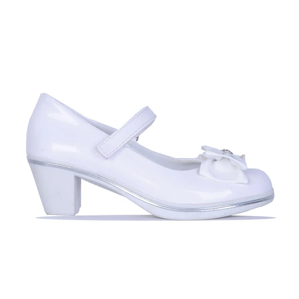 Alens Lunedi Beyaz Rugan 4Cm Topuklu Kız Çocuk Ayakkabı - 5