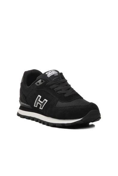 Hammer Jack Siyah Suni Deri Unisex Sneaker - Resim 3