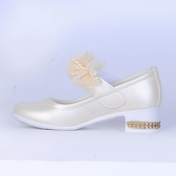 Ayakcenter 26-Herbebe Fırfırlı 3Cm Kız Çocuk Topuklu Ayakkabı - 2