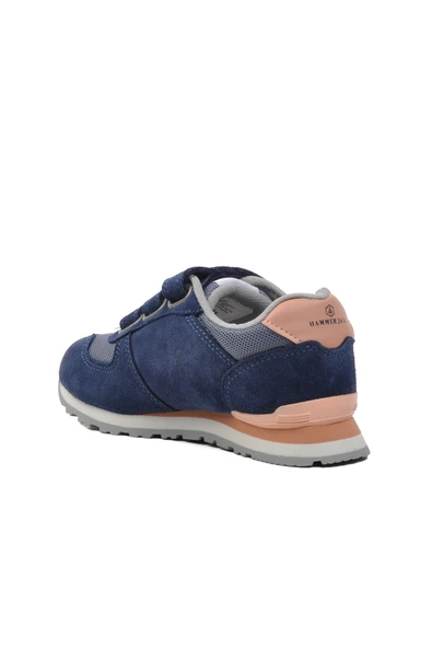 Hammer Jack Mavi İndigo Pudra Suni Deri Çocuk Sneaker - 4