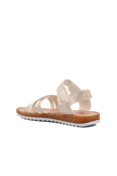 Aspor Bej Kız Çocuk Cırtlı Ortopedik Sandalet - Resim 3