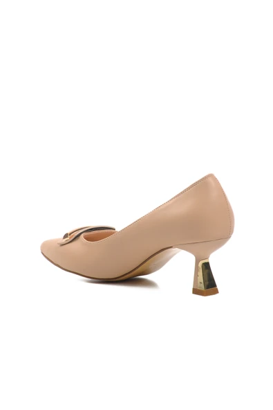 Aspor Bej Cilt Kadın Topuklu Ayakkabı - 4
