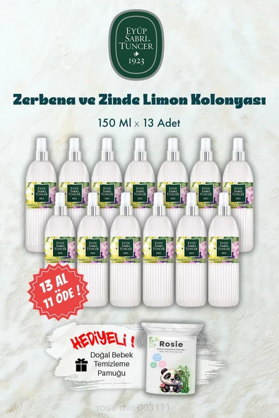 150 ML 13 AL 11 ÖDE Verbena & Zinde Limon Kolonyası ve ROSIE Hediye ürün görseli