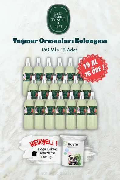 19 AL 16 ÖDE 150 ML Yağmur Ormanları Kolonyası ve ROSIE Hediye ürün görseli