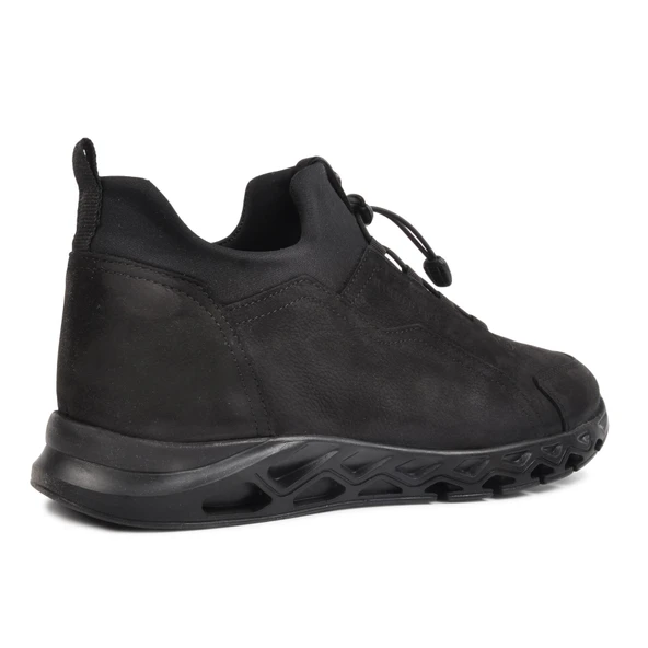 Hammer Jack Siyah Hakiki Deri Erkek Casual Ayakkabı - Resim 5