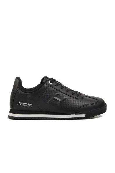 Hammer Jack Siyah Suni Deri Erkek Sneaker