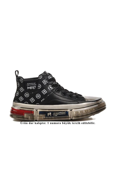 Marcomen Siyah Erkek Hi Sneaker