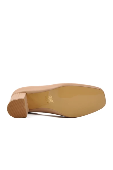 Aspor Bej Cilt Kadın Topuklu Ayakkabı - Resim 5