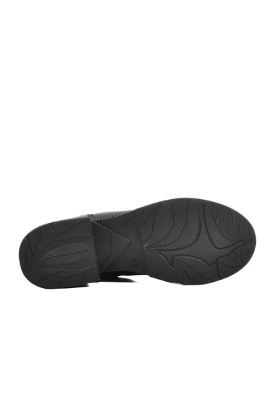 Venüs Siyah Nubuk Hakiki Deri Kadın Bot - Resim 5