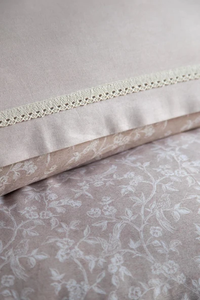 Apricitas HOME Çift Kişilik Krep Nevresim Takımı Galvın Beıge - Nevresım - 2