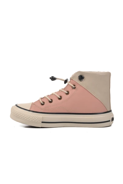 Walkway Pudra Bej Çocuk Uzun boğazlı Hi Sneaker Spor Ayakkabı - 3