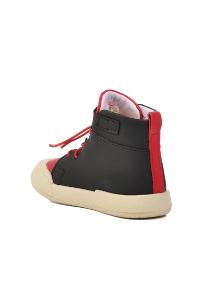 Walkway Siyah Kırmızı Çocuk Hi Sneaker Ayakkabı - 4