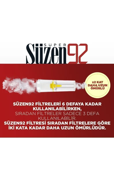 SÜZEN 92 SÜPER GÜÇLÜ FİLTRELİ AĞIZLIK 144'LÜ - 2