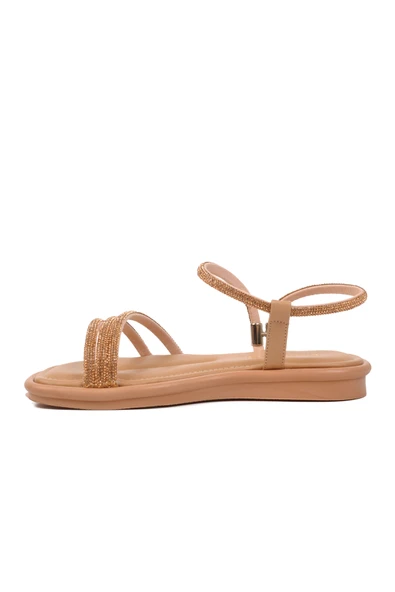 Pierre Cardin Bej Kadın Düz Sandalet - 2