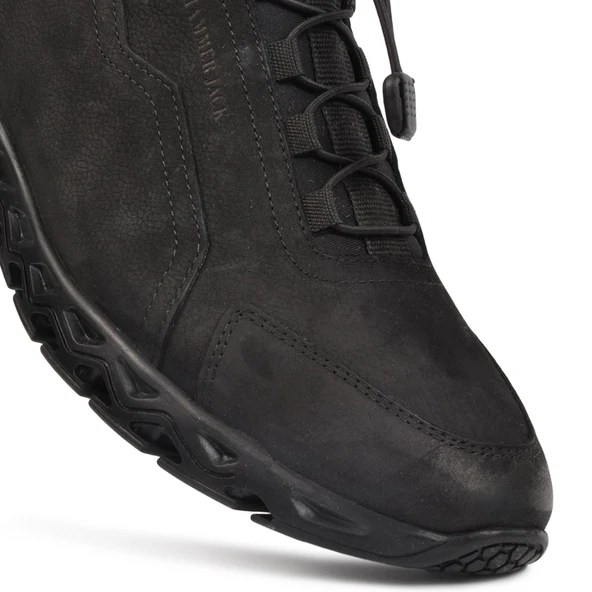 Hammer Jack Siyah Hakiki Deri Erkek Casual Ayakkabı - Resim 2