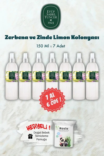 Verbena & Zinde Limon Kolonyası 150 ML 7 AL 6 ÖDE ve ROSIE Hediye ürün görseli