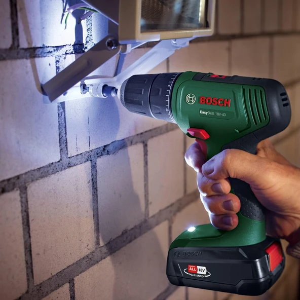 Bosch EasyDrill 18V-40 2.0Ah Çift Akülü Matkap - 06039D8005 - 6