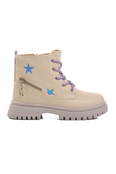 Pepino Krem Lila Poliüretan Kız Çocuk Bot