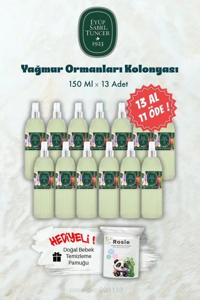 150 ML 13 AL 11 ÖDE Yağmur Ormanları Kolonyası ve ROSIE Hediye ürün görseli