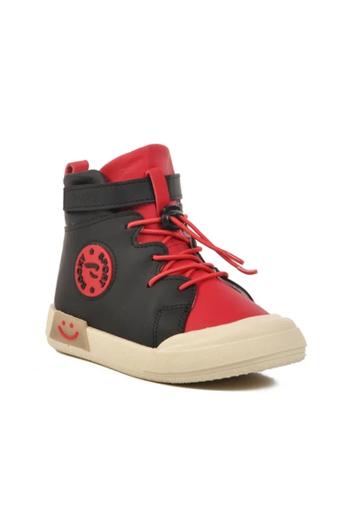 Walkway Siyah Kırmızı Çocuk Hi Sneaker Ayakkabı - 3