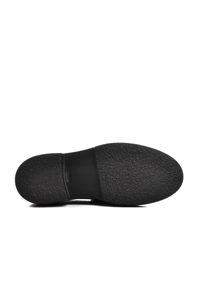 Aspor Siyah Hakiki Deri Erkek Loafer Ayakkabı - 5