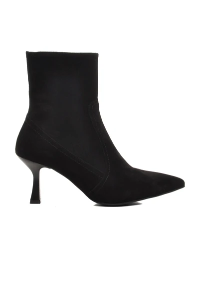 Aspor Siyah Süet İçi Polarlı Hakiki Deri Kadın Topuklu Bot ürün görseli