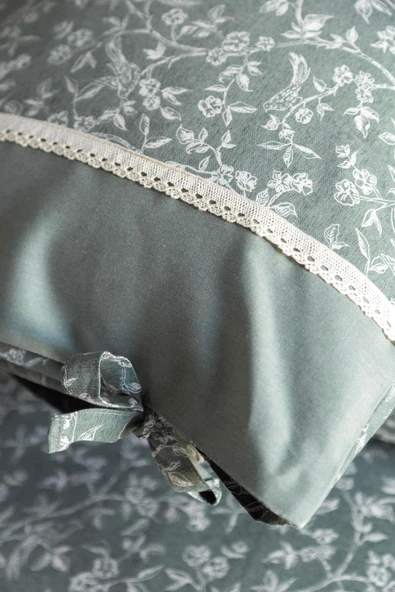 Apricitas HOME Çift Kişilik Krep Nevresim Takımı Galvın Olıve - Nevresım - 5