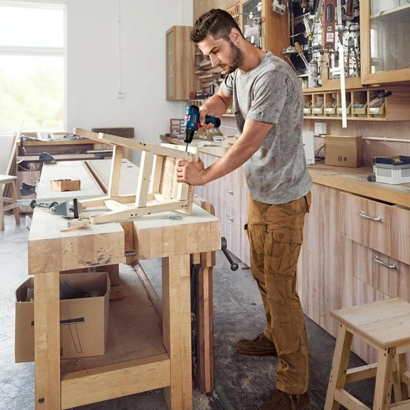 Bosch Professional GSR 120-LI 2Ah Çift Akülü Vidalama Makinesi + 23 Parça Set - 06019G8002 - 4