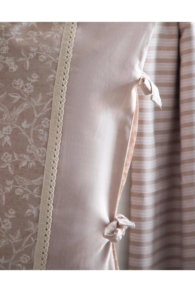 Apricitas HOME Çift Kişilik Krep Nevresim Takımı Galvın Beıge - Nevresım - 4