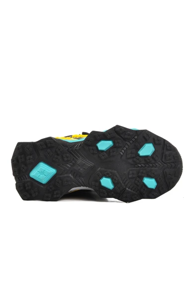 Pepino Siyah Sarı Turkuaz Polyester Karışımlı Çocuk Spor Ayakkabı - 5
