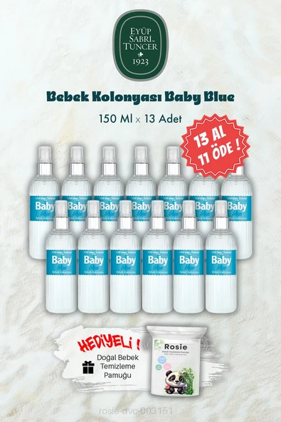 150 ML 13 AL 11 ÖDE Bebek Kolonyası Baby Blue ve ROSIE Hediye ürün görseli
