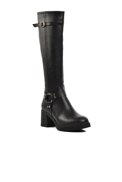 Pierre Cardin Siyah Kadın Topuklu Çizme - 3