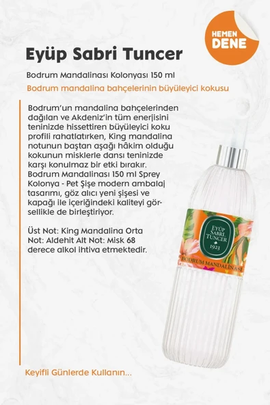 Bodrum Mandalinası Kolonyası 150 ML 7 AL 6 ÖDE ve ROSIE Hediye - Resim 2