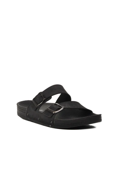 Pierre Cardin Siyah Nubuk Erkek Terlik - 3